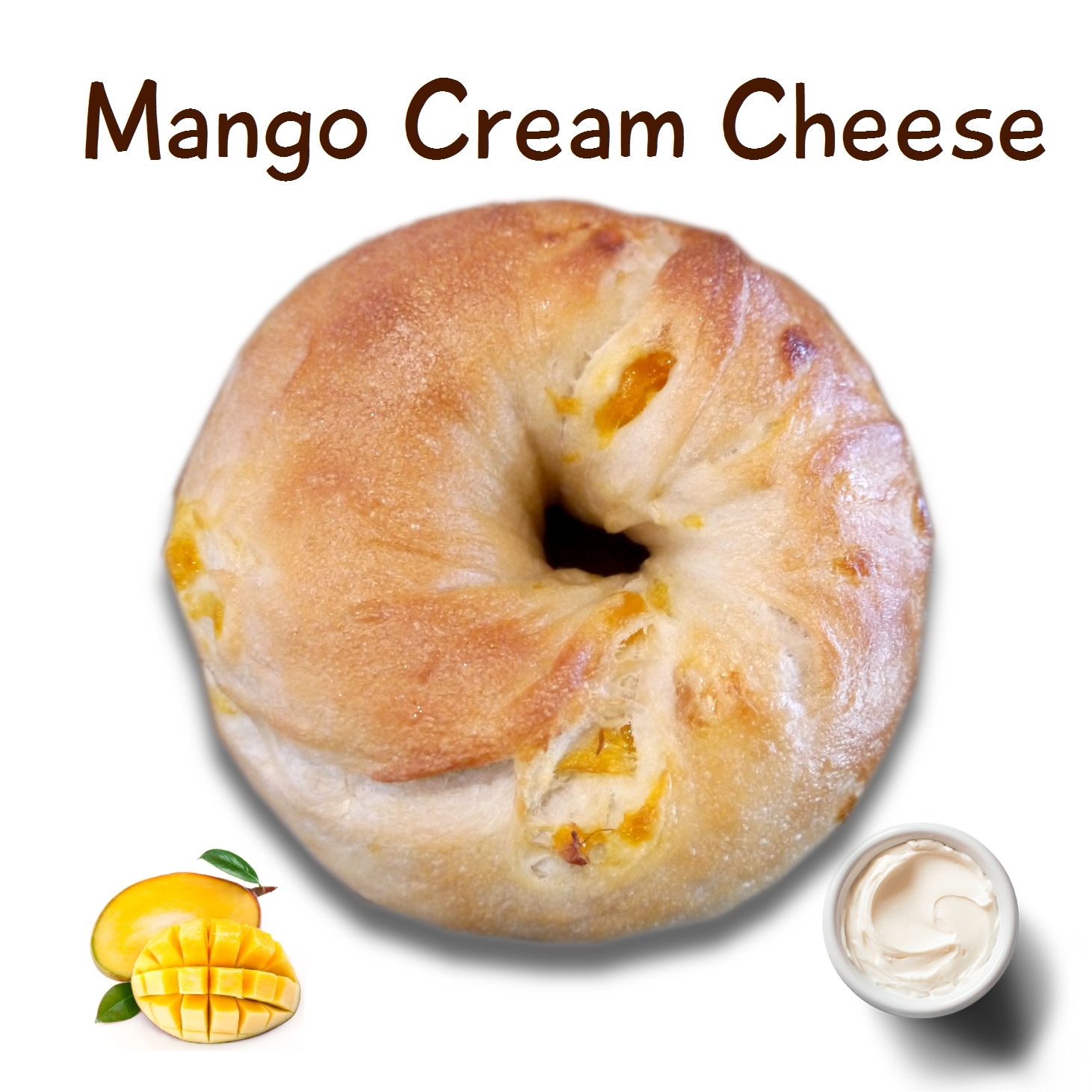ベーグル: マンゴークリームチーズ