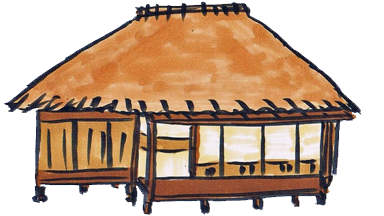 茅葺屋根の古民家